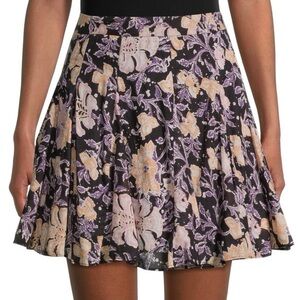 Free People End Of The Island Godet Skirt Size 4 100% Cotton